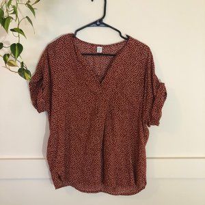Old Navy Polka Dot Shirt/Blouse EUC Size M